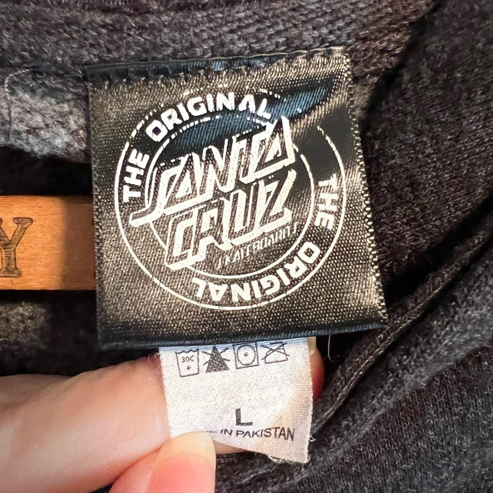 Santa Cruz Rainbow Pride Hoodie. The original. Gray with rainbow print. Size L. - Picture 3 of 7